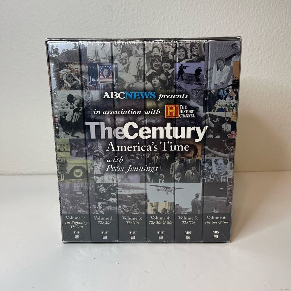 Vintage THE CENTURY America's Time w/ Peter Jennings VHS COMPLETE BOX SET SEALED